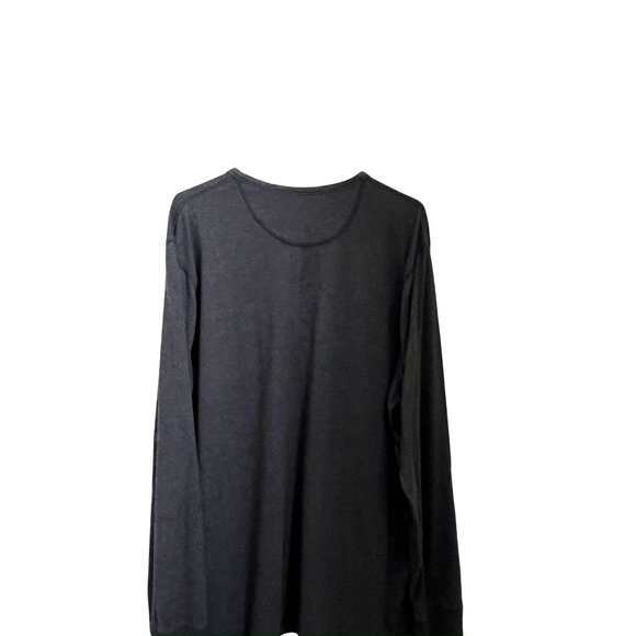 Old Navy Charcoal Gray Mens Henley Long Sleeve Shirt XXL Cotton Blend - Picture 2 of 9